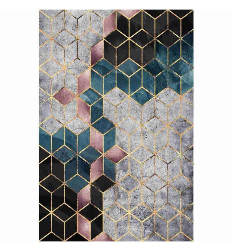 Tappeto da sala, 100 x 200, , Multicolore, Poliestere, 850 gr-m²,