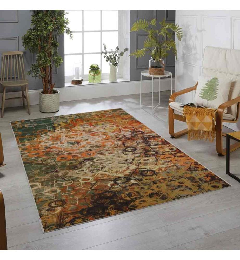 Tappeto da sala, 80 x 150, , Multicolore, Poliestere, Altezza pelo 1 mm