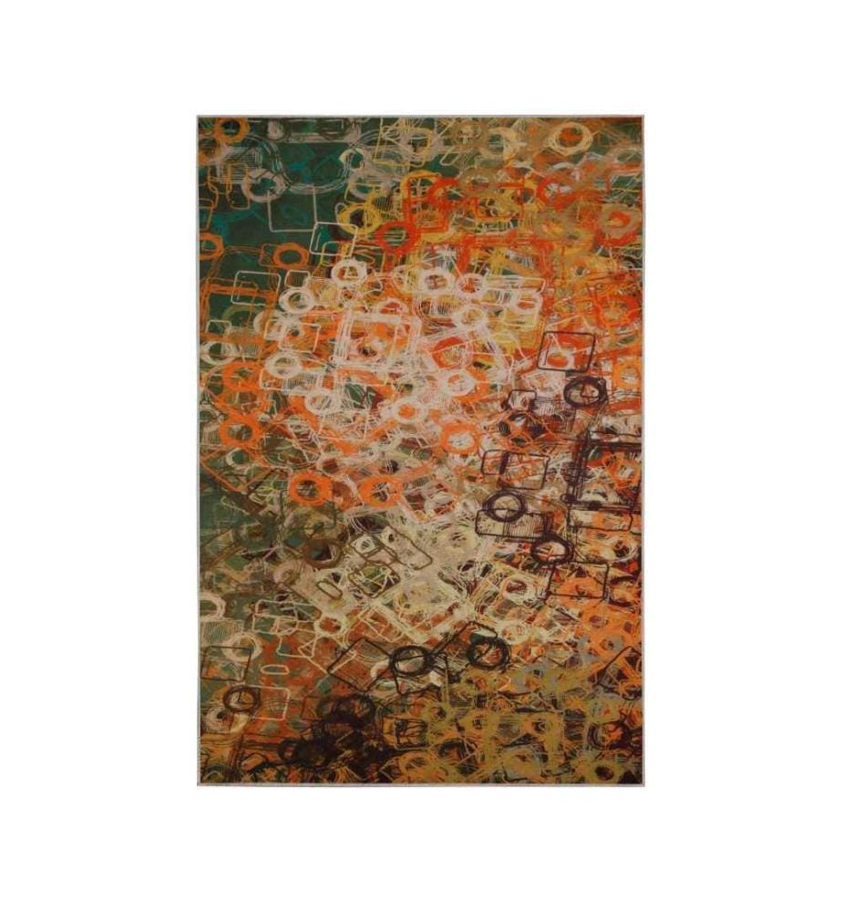 Tappeto da sala, 80 x 150, , Multicolore, Poliestere, Altezza pelo 1 mm