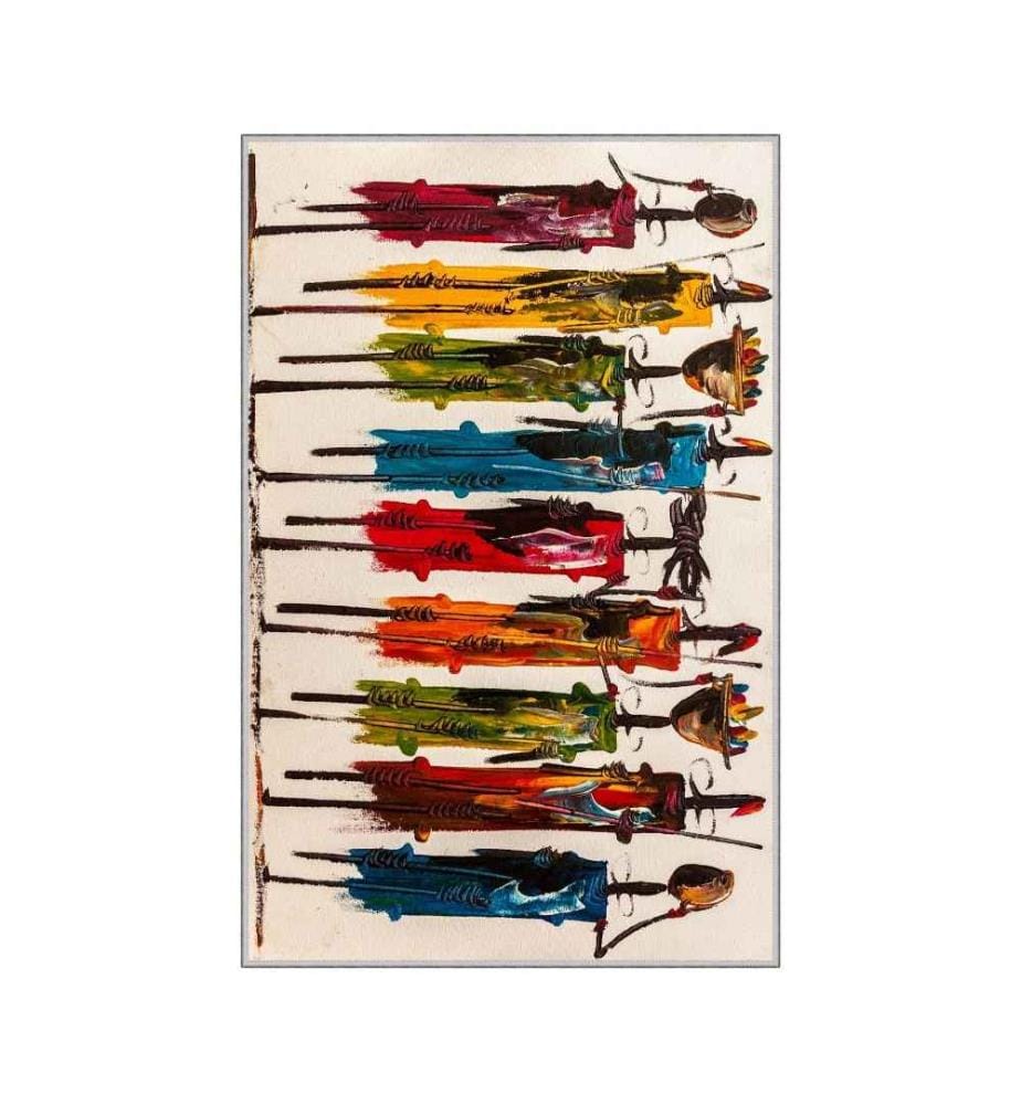 Tappeto da sala, 100 x 200, , Multicolore, Poliestere, Altezza pelo 1 mm