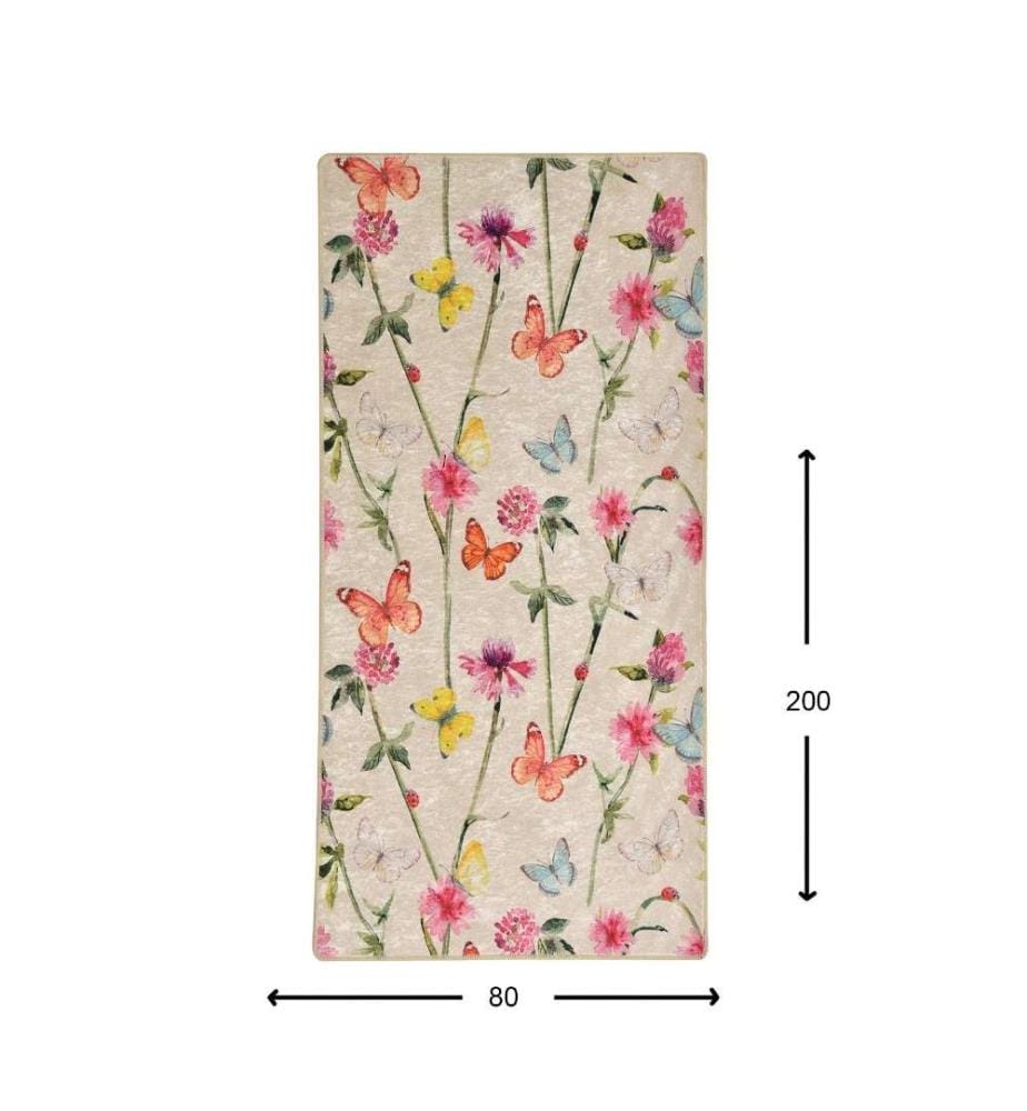 Tappeto da sala, 80 x 200, , Multicolore, 50% tessuto di velluto - 50% poliestere, altezza pelo 4 mm