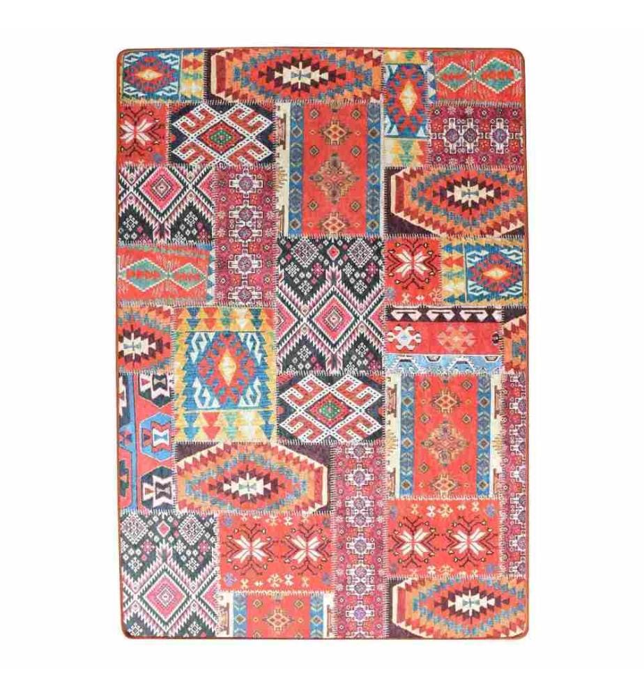 Tappeto da sala, 80 x 200, , Multicolore, 50% tessuto di velluto - 50% poliestere, altezza pelo 4 mm