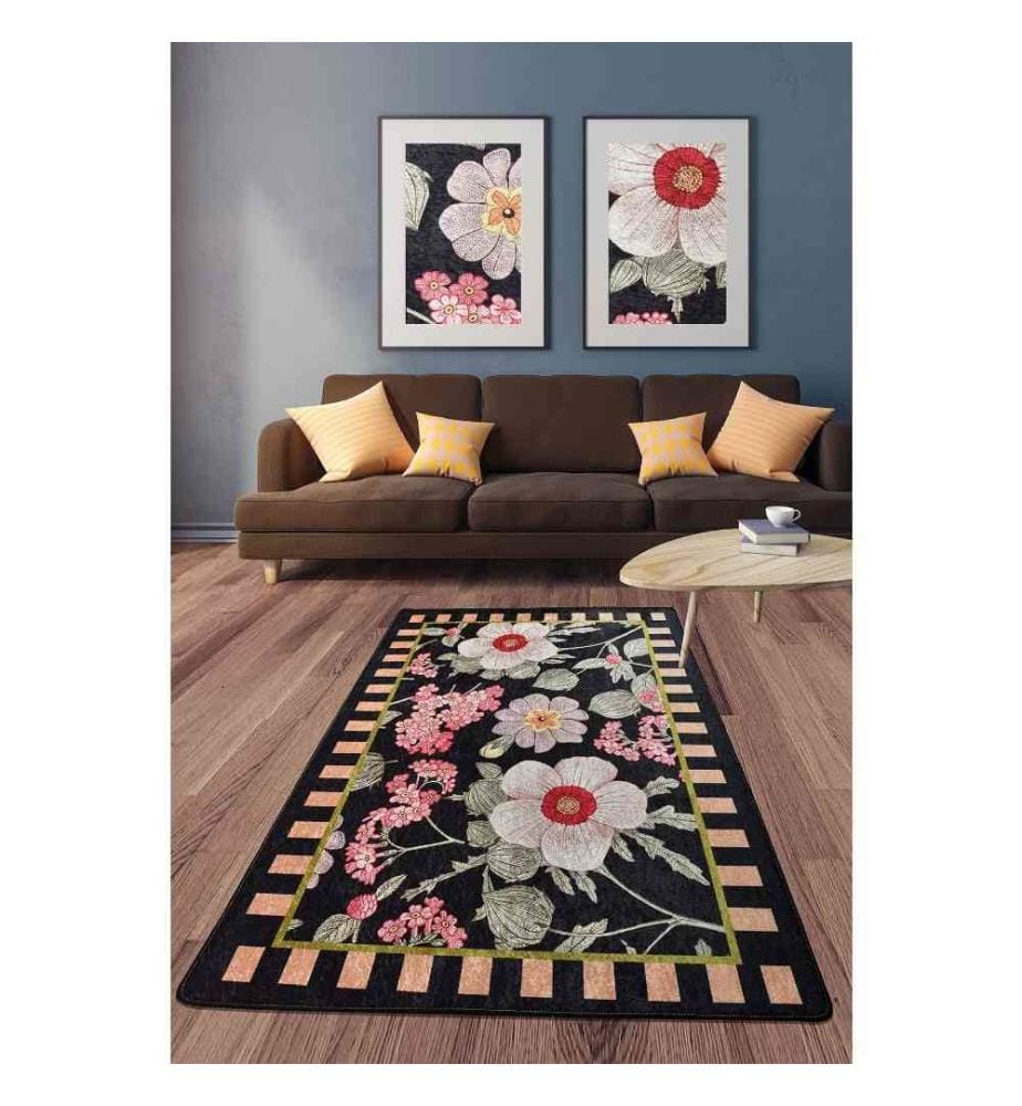 Tappeto da sala, 80 x 300, , Multicolore, 50% tessuto di velluto - 50% poliestere, altezza pelo 4 mm