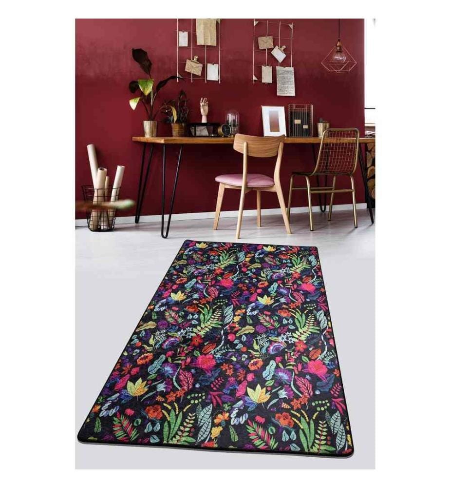 Tappeto da sala, 80 x 150, , Multicolore, 50% tessuto di velluto - 50% poliestere, altezza pelo 4 mm