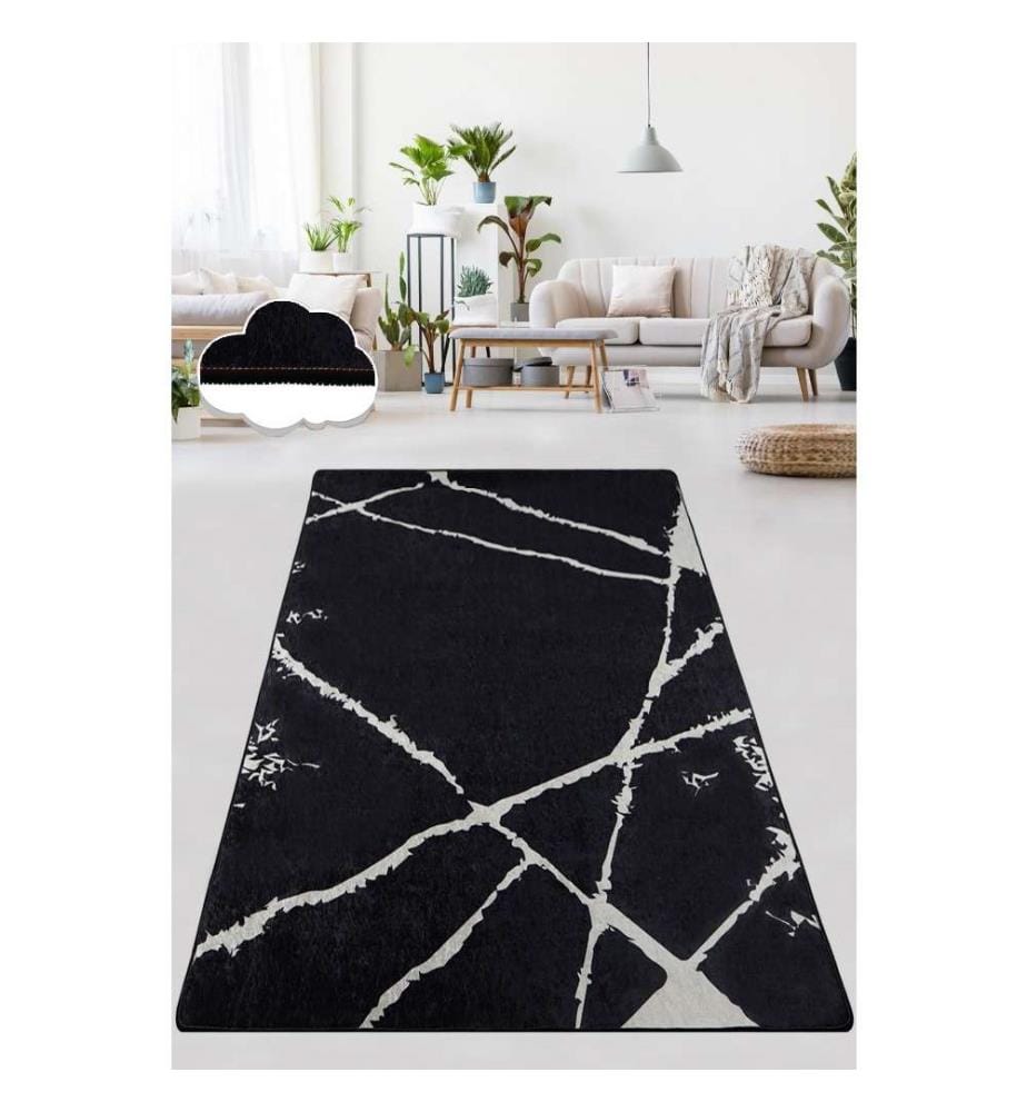 Hallenteppich, 100 x 200, , Schwarz, Weiss, 50% Samtgewebe- 50% Polyester, 4 mm Florhöhe