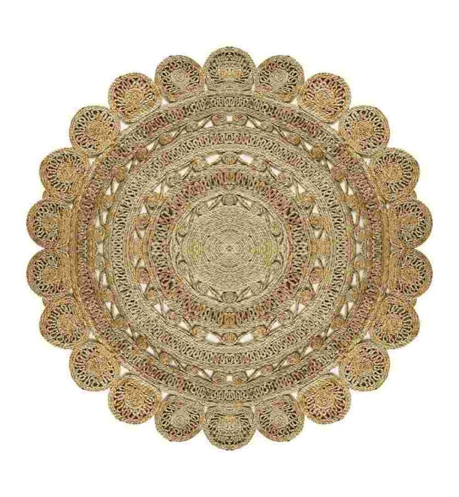 Flurteppich, 100 x 100, , Creme, Polyester, 1200 gr-m²,