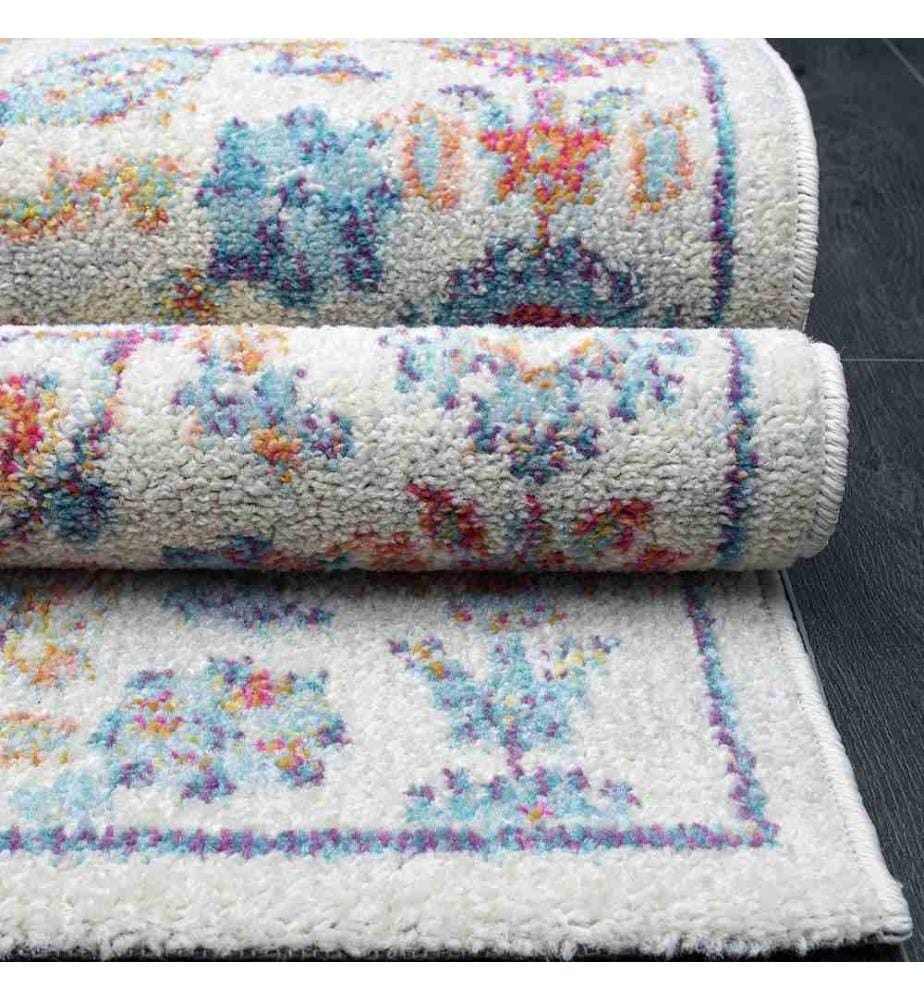 Tapis de hall, 80 x 300, , Blanc Bleu, Polypropylène, 1500 G-m²,