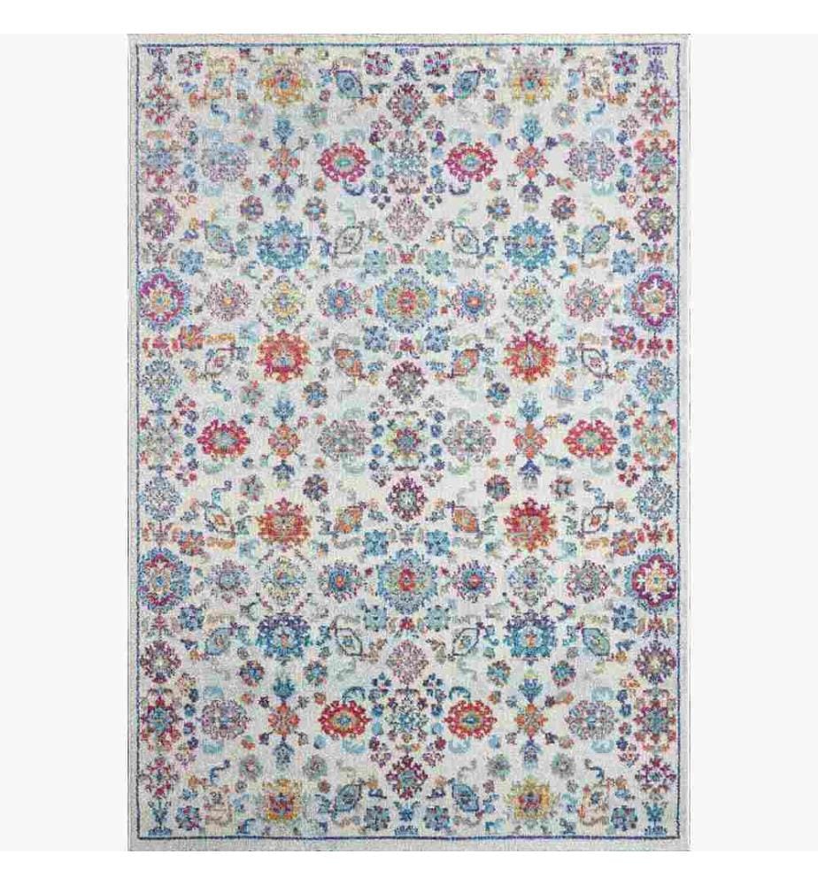 Tapis de hall, 80 x 300, , Blanc Bleu, Polypropylène, 1500 G-m²,