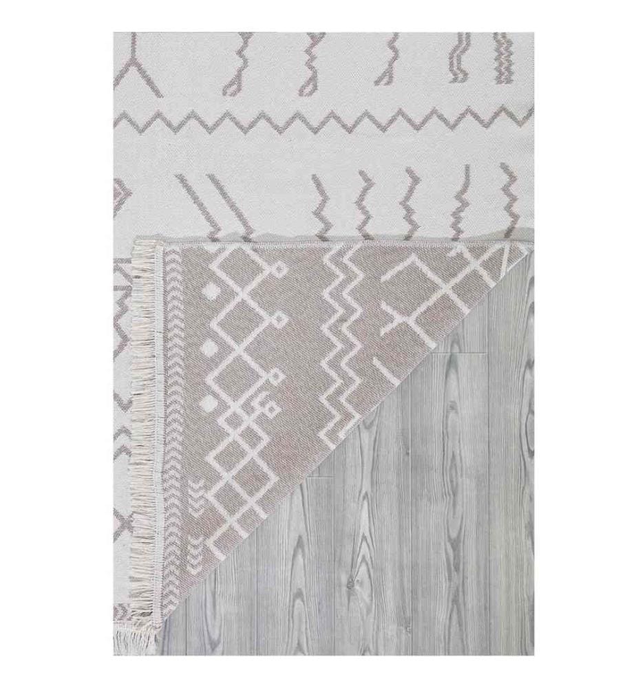 Tappeto, Bianco, Beige, 100% cotone, 160 x 230 cm