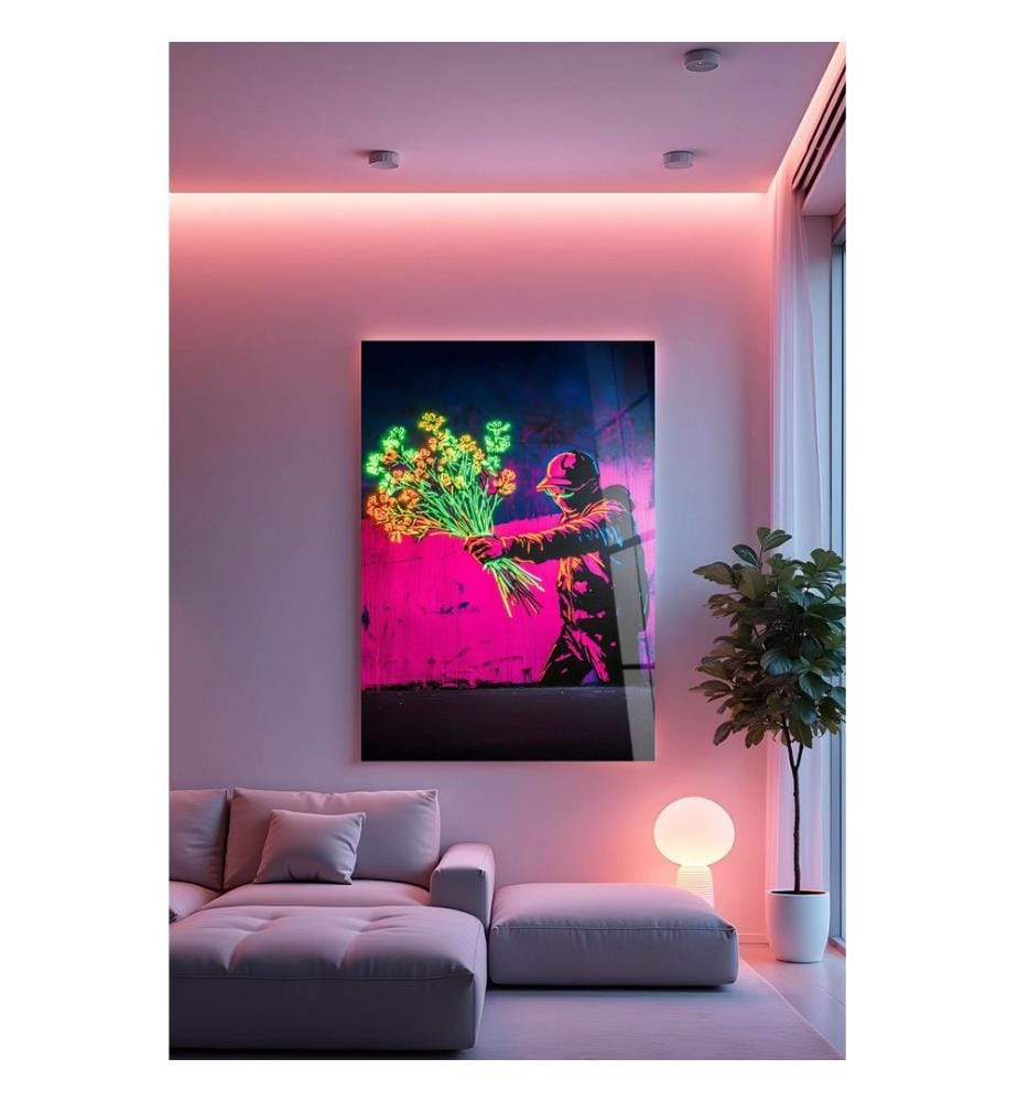 Dekoratives Gemälde aus gehärtetem Glas, mehrfarbig, 100 % HÄRTETES GLAS