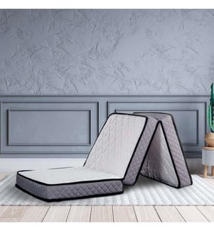 Matratze, Weiss, Bezug: 100% Knitted Fabric