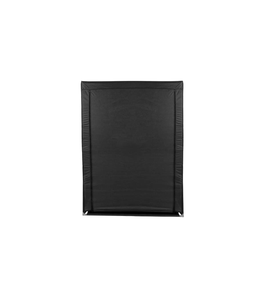 Wardrobe, Black, Wadding Fabric, Metal Frame
