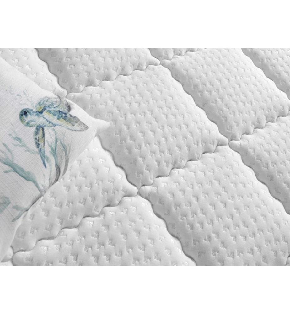 Materasso In Schiuma Bianca, In Schiuma Fredda, 140X140X190 cm, Tessuto A Maglia