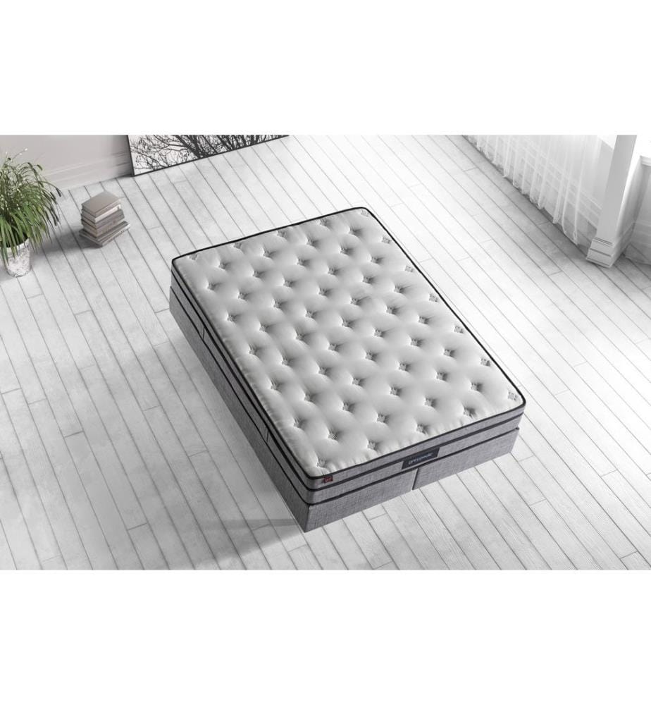 Materasso Bianco, Grigio, In Schiuma Fredda, 140X140X190 cm,