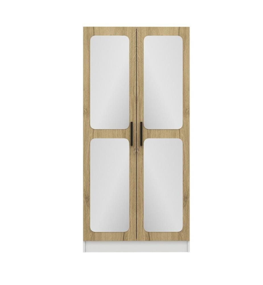 Kleiderschrank, Walnuss, Melaminbeschichtete Spanplatte