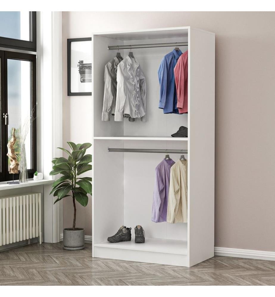 Wardrobe, White, Melamine Coated Particle Board
