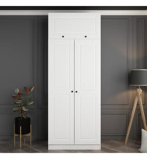 Armoire, blanc, panneau de particules mélaminé