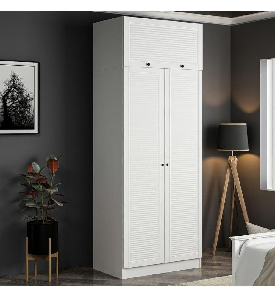 Armoire, blanc, panneau de particules mélaminé