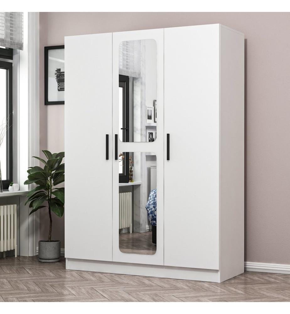 Armoire, blanche, panneau de particules mélaminé