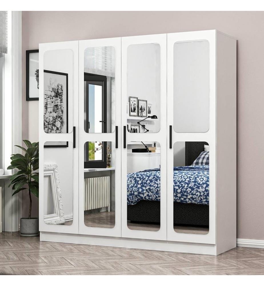 Armoire, blanche, panneau de particules mélaminé
