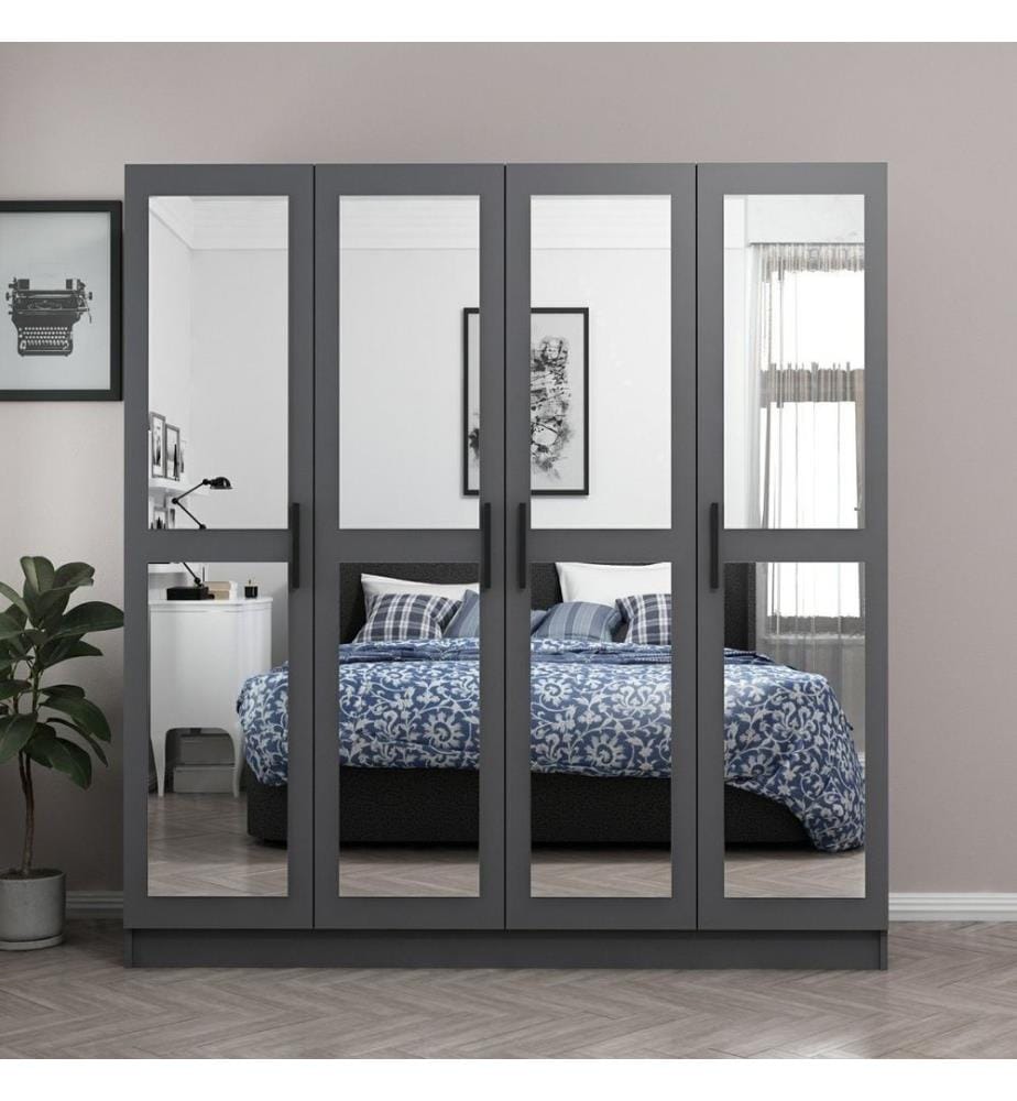 Armoire, Anthracite, panneau de particules mélaminé