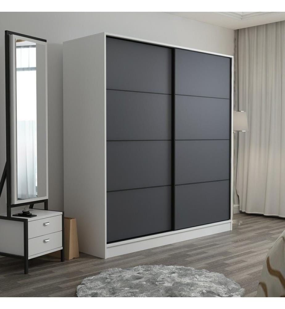 Armoire, Blanc, Anthracite, Panneau de particules mélaminé