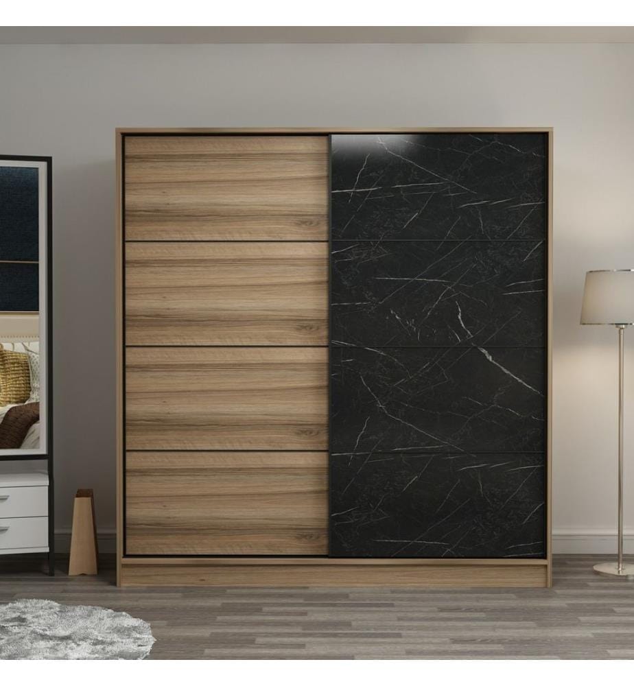 Armoire, Dore, Noir, Panneau de particules mélaminé