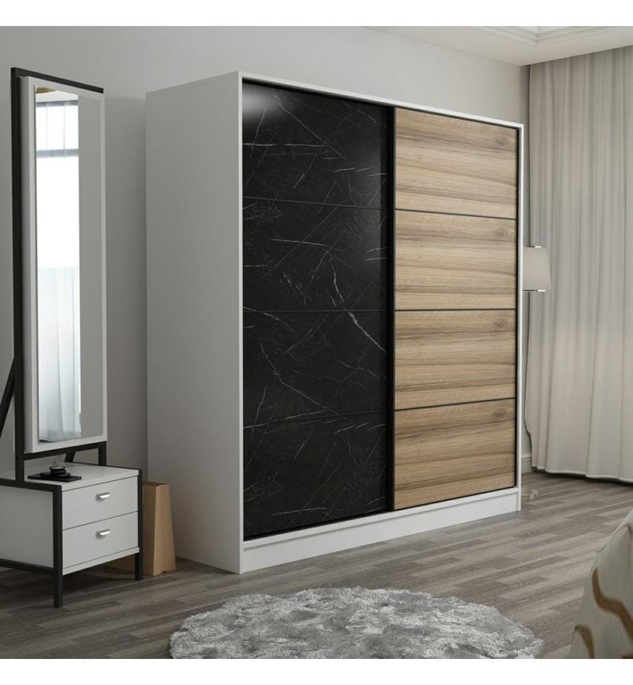 Armoire, Blanc, Noir, Panneau de particules mélaminé