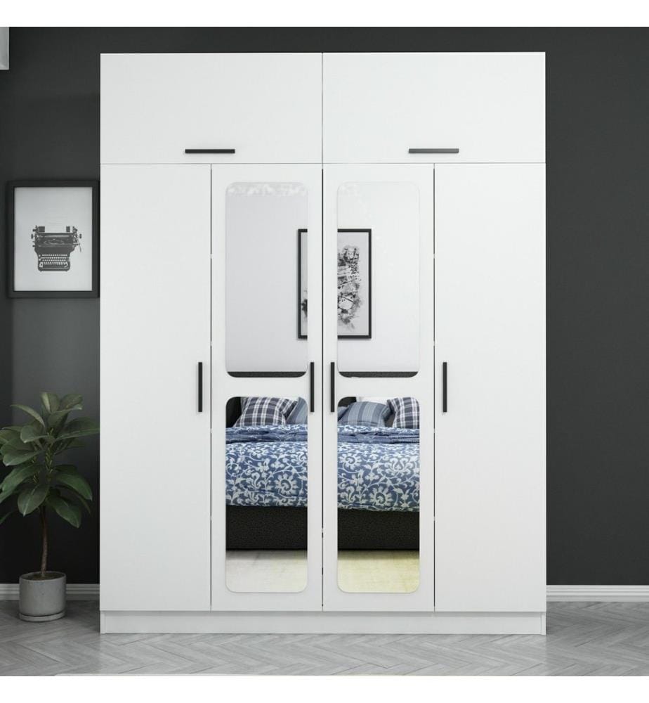Armoire, blanc, panneau de particules mélaminé