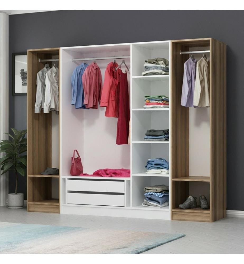 Armoire, blanche, panneau de particules mélaminé