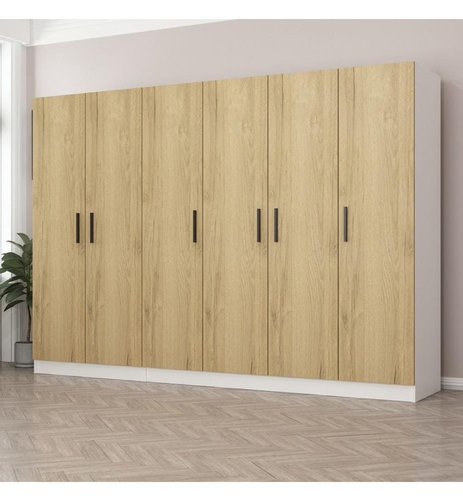 Kleiderschrank, Nussbaum, Melaminharzbeschichtete Spanplatte