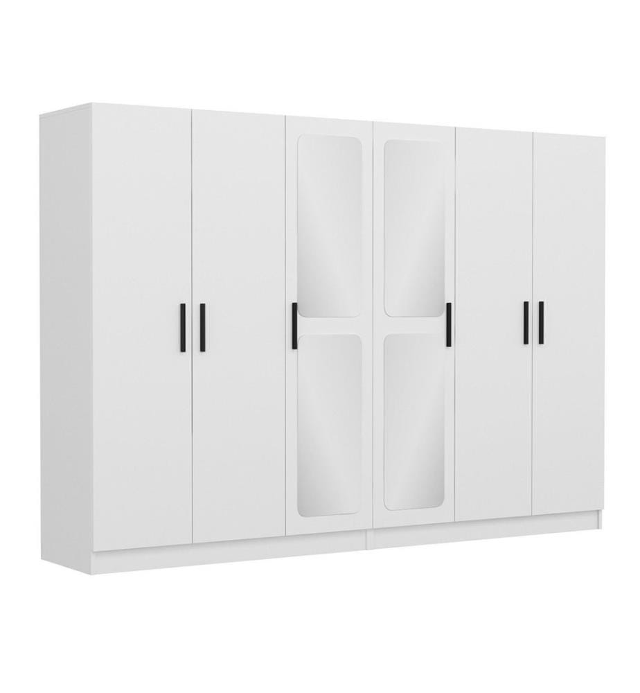 Kleiderschrank, Weiss, Melaminbeschichtete Spanplatte