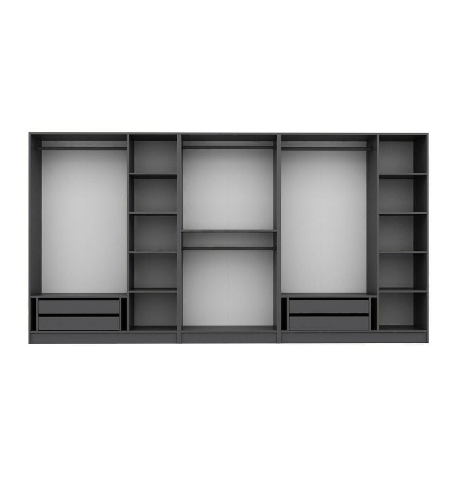 Wardrobe, Anthracite, Melamine Coated Particle Board