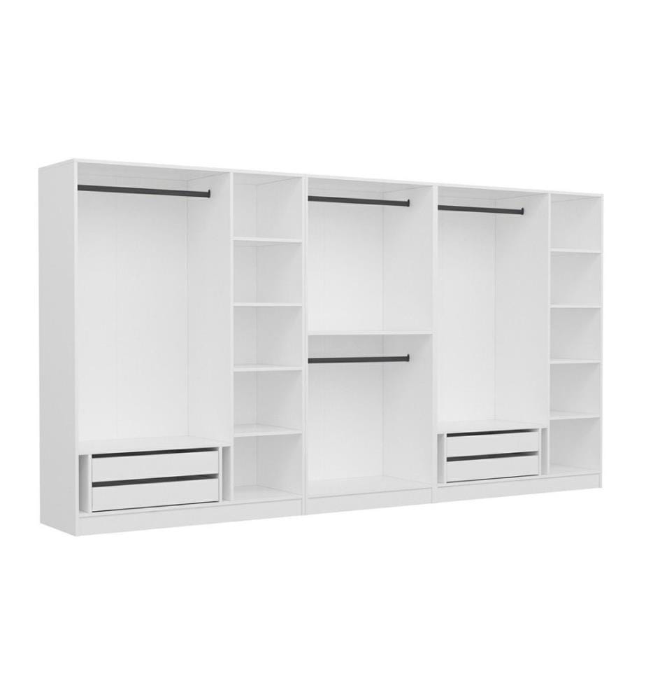 Armoire, blanche, panneau de particules mélaminé