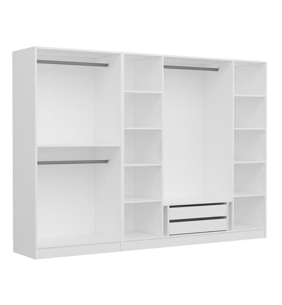 Armoire, blanche, panneau de particules mélaminé