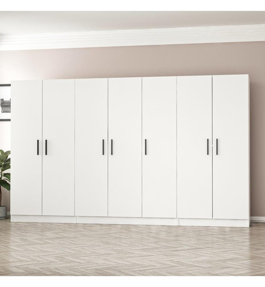 Armoire, blanc, panneau de particules mélaminé