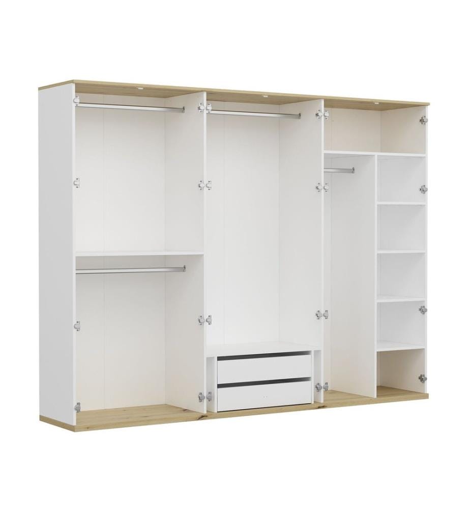 Armoire, blanche, panneau de particules 100 % mélaminé