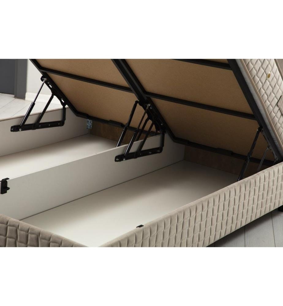 Matelas simple, sommier et tête de lit, brun, panneau de particules mélaminé