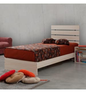 Color Quercia, Letti Classici, 100X95X205 cm, Piastra Di Particelle Con Rivestimento Melamina