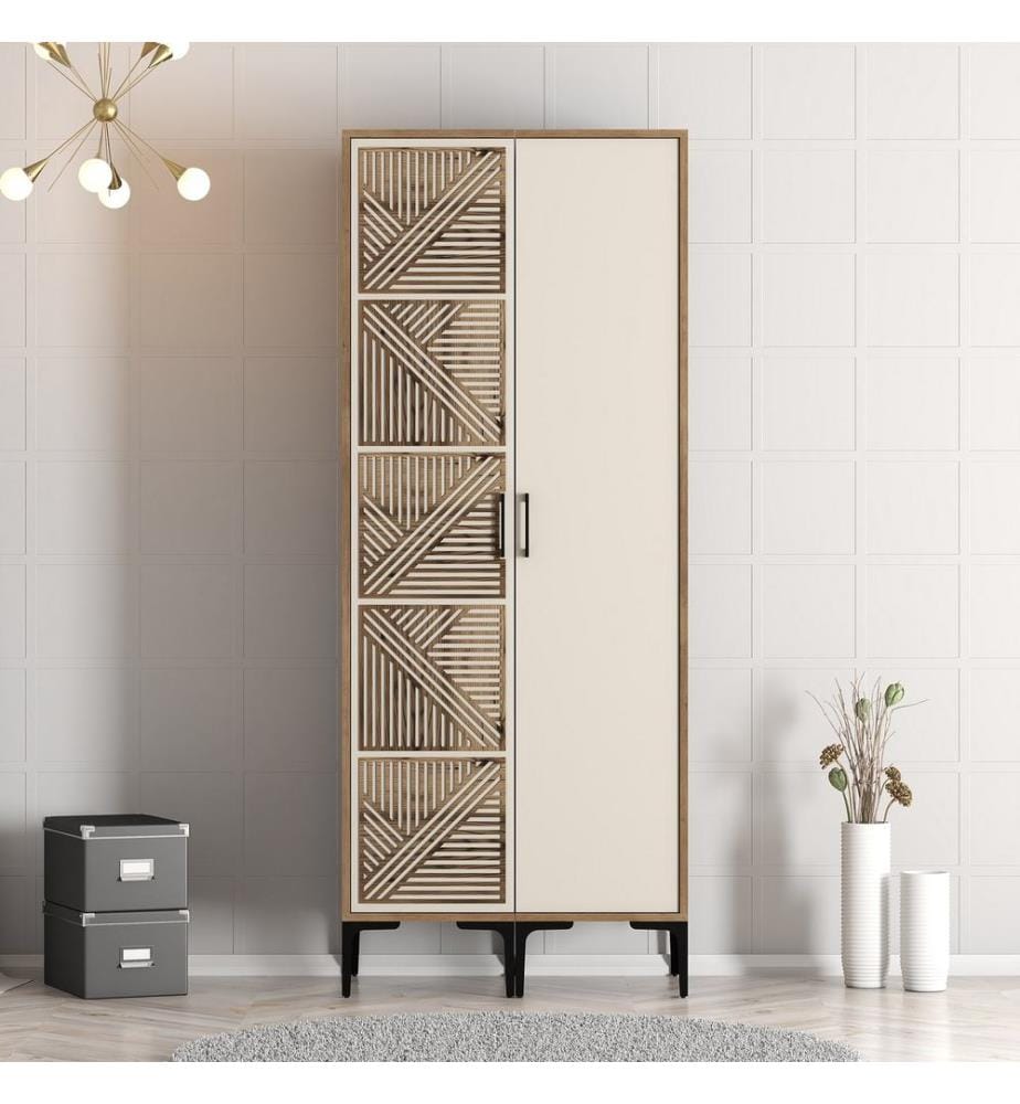 Armoire, Noyer, Crème, Panneau de particules mélaminé