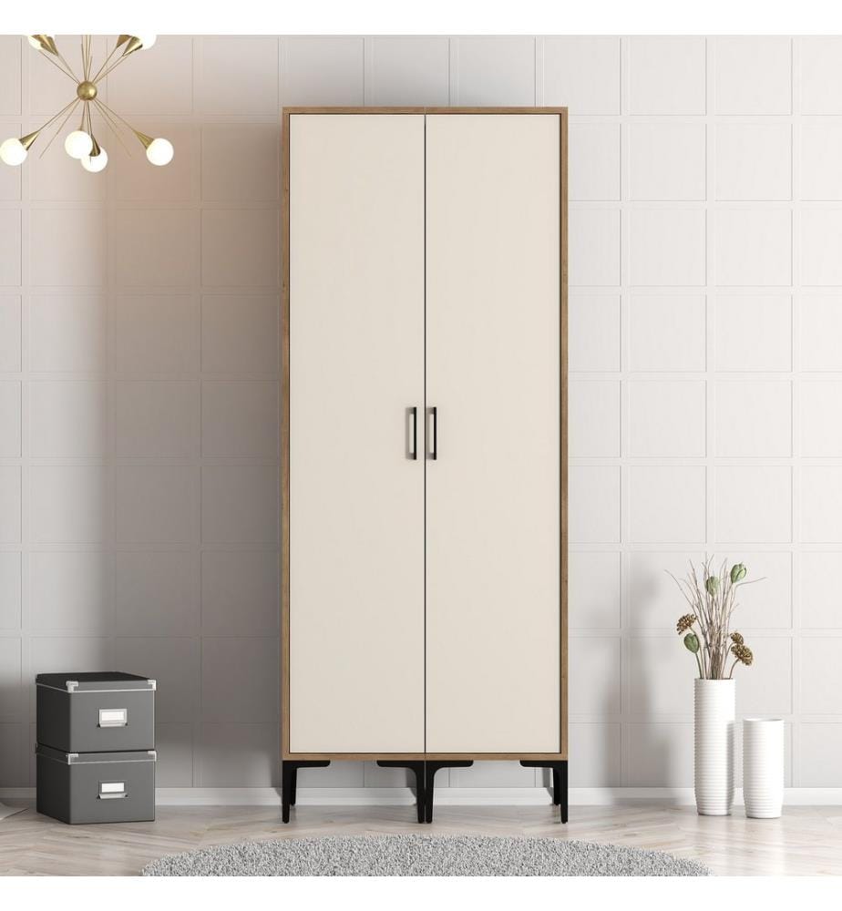 Armoire, Noyer, Crème, Panneau de particules mélaminé