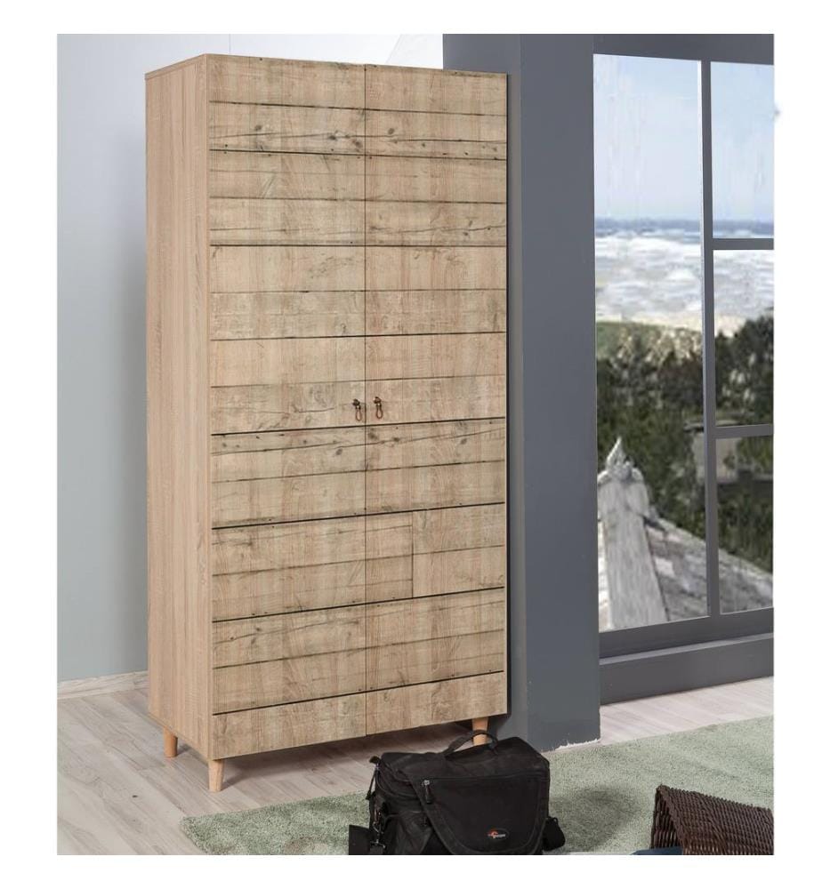 Sonomo, Armadi, 192X90X52 cm, Piastra Di Particelle Con Rivestimento A Melamina