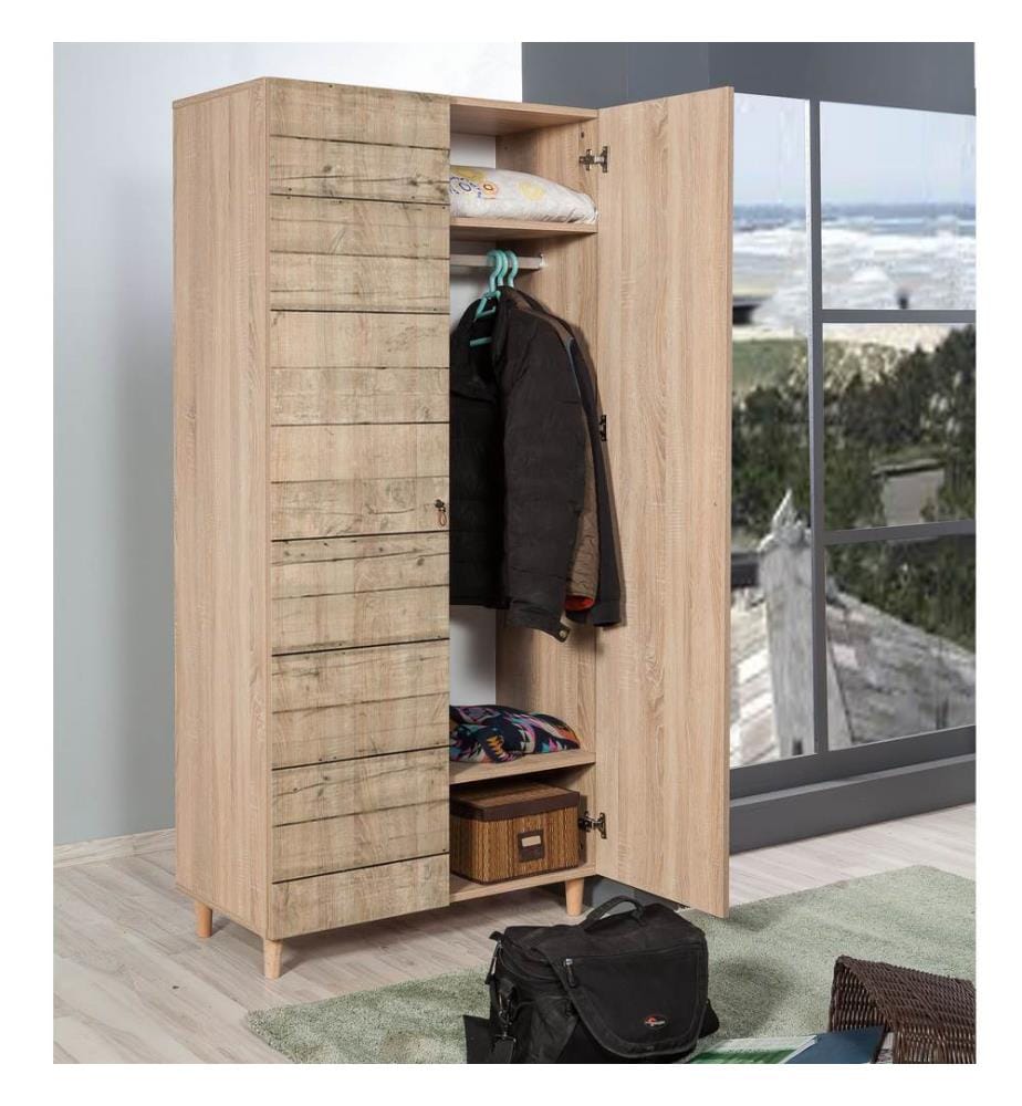 Sonomo, Armadi, 192X90X52 cm, Piastra Di Particelle Con Rivestimento A Melamina