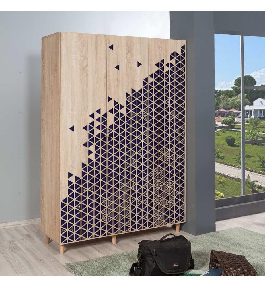 Sonomo, Armadi Per Vestiti, 192X135X52 cm, Piastra Di Particelle Rivestita Con Melamina