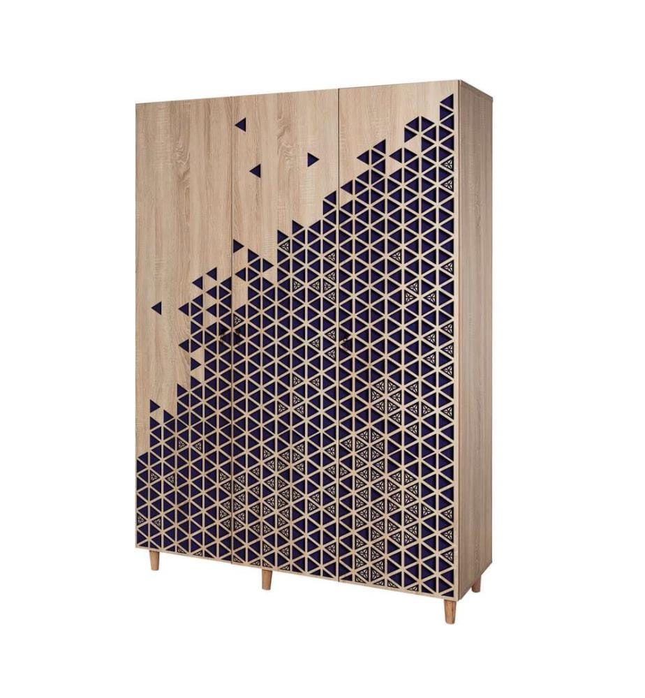 Sonomo, Armadi Per Vestiti, 192X135X52 cm, Piastra Di Particelle Rivestita Con Melamina