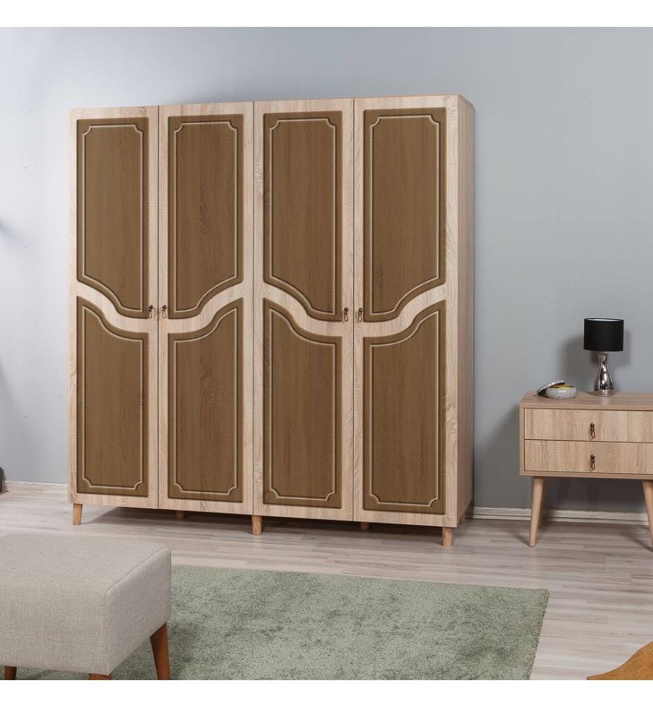 Wardrobe, Sonoma Oak, Melamine Coated Particle Board