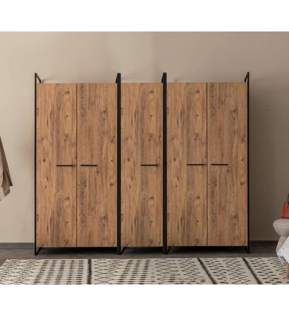 Pino Atlantico, Armadi, 225X104X52 cm, Piastra Di Particelle Rivestita Di Melamina