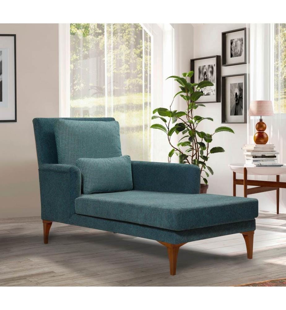 Daybed, Türkis, Gestell: Buchenholz, Stoff: 100% Knit Fabric