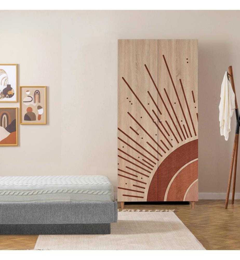 Kleiderschrank, Sonomo, Melaminbeschichtete Spanplatte