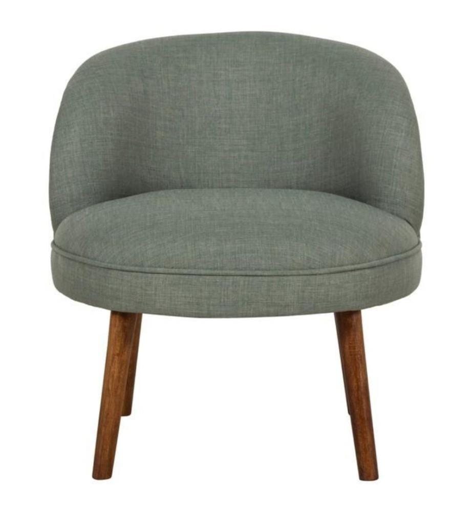 Wing Chair, Petrol Green, Solid Wood Frame, Polyester Fabric